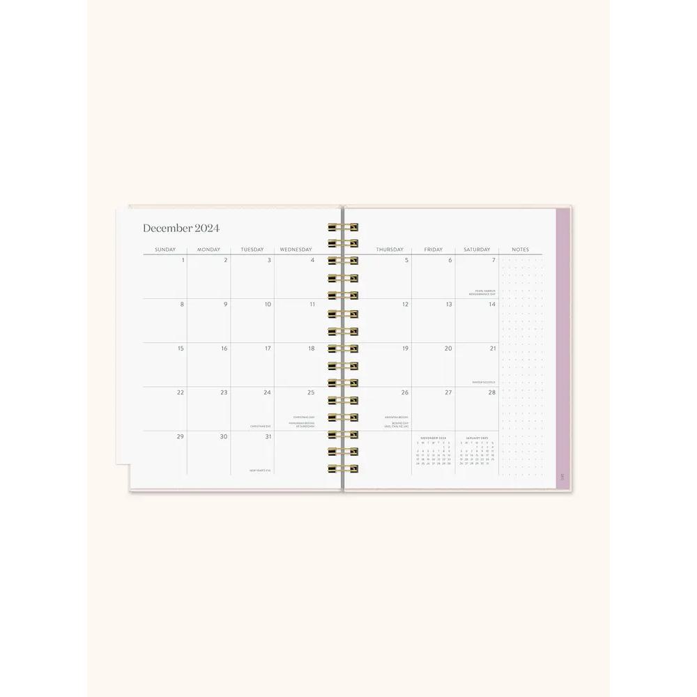 2024 Orange Circle 12 Month Edie Tabbed Planner Flower Market